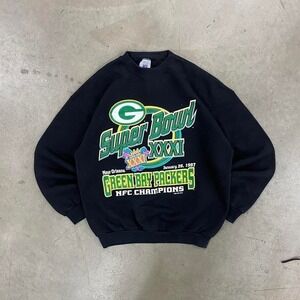 Vintage NFL Green Bay Packers Super Bowl XXXI NFC Champions Logo 7 Sweatshirt
